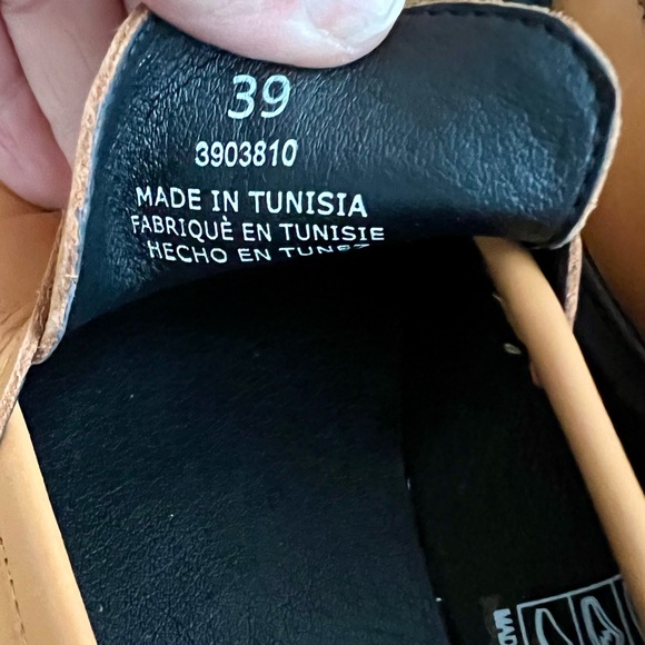 Free People Nico Platform Lug Loafer 39 Camel Leather Wedge 8.5 New without box - Picture 7 of 11